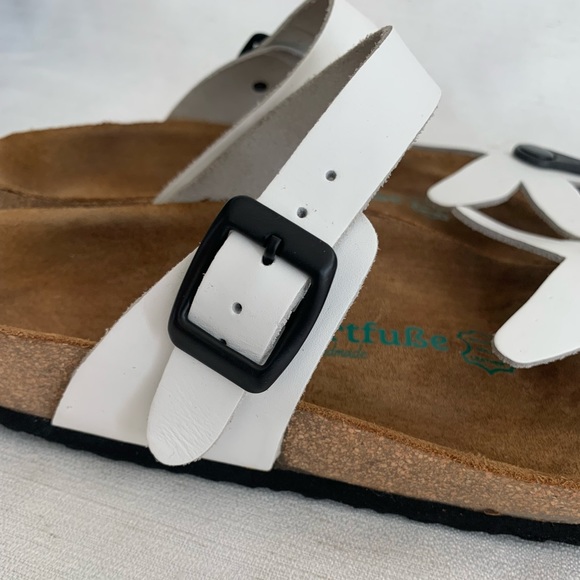 Comfortfube Handmade Leather White Flower Sandals Woman’s EU38/US7-8 - Picture 8 of 12